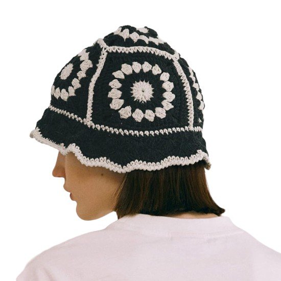 Crochet Bucket Hat Wavy Brim