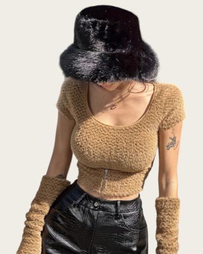 Fur Bucket Hat Womens