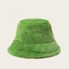 Green Fur Bucket Hat