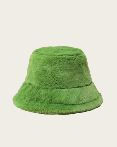 Green Fur Bucket Hat