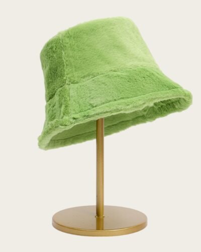 Green Fur Bucket Hat