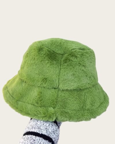 Green Fur Bucket Hat