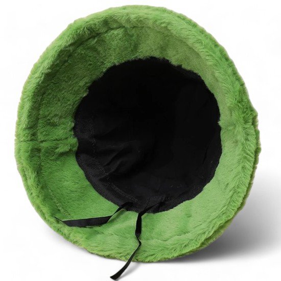 Green Fur Bucket Hat