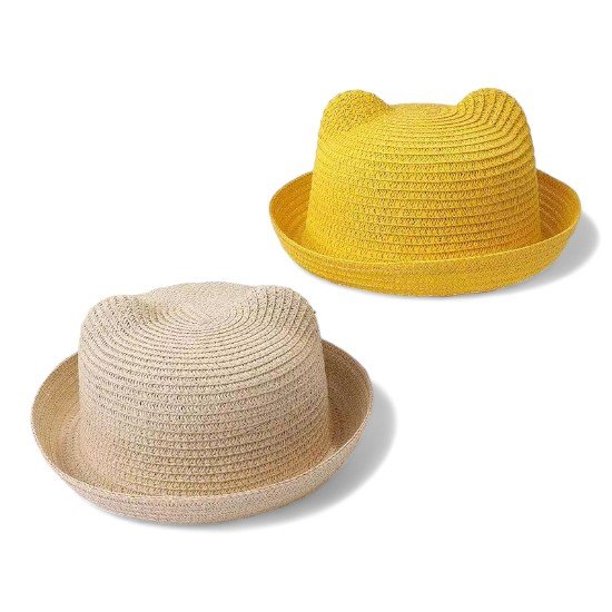 Kids Straw Bucket Hat