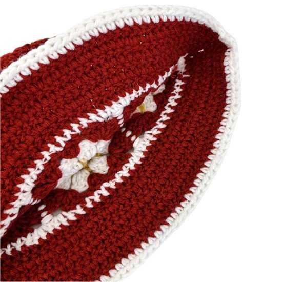 Red Crochet Bucket Hat