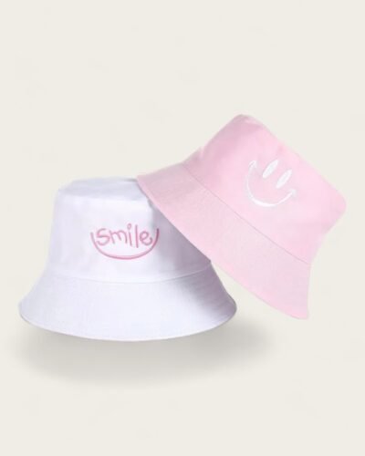 Smiley face bucket hat