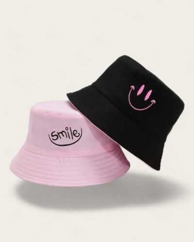 Smiley face bucket hat