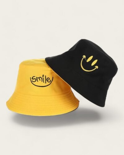 Smiley face bucket hat