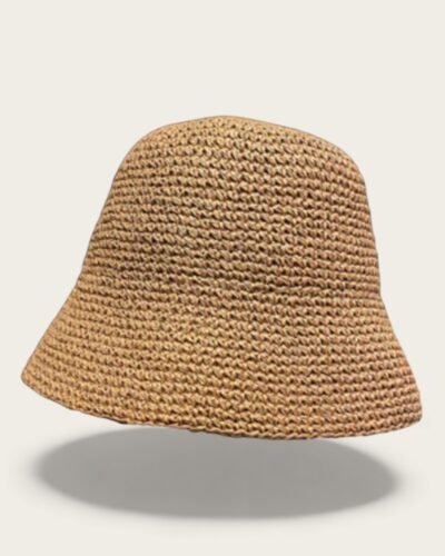 Straw Bucket Hat Womens