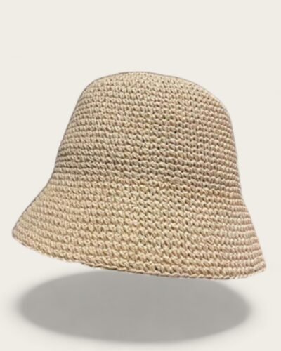 Straw Bucket Hat Womens