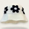 White Crochet Bucket Hat