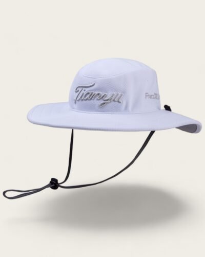 White Golf Bucket Hat