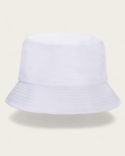 White Terry Cloth Bucket Hat