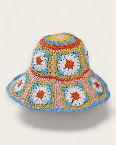 Crochet Granny Square Bucket Hat