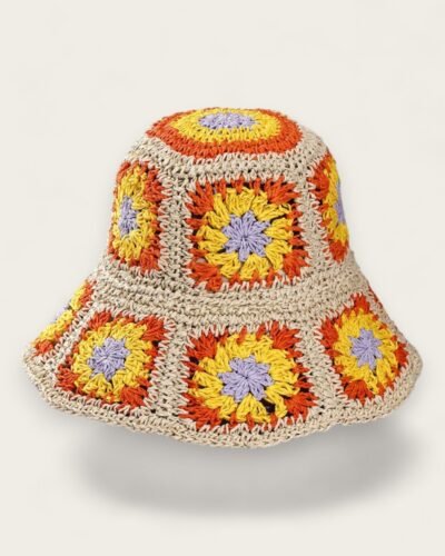 Crochet Granny Square Bucket Hat