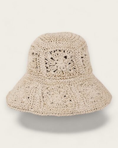 Straw Crochet Bucket Hat