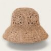 Straw Crochet Bucket Hat