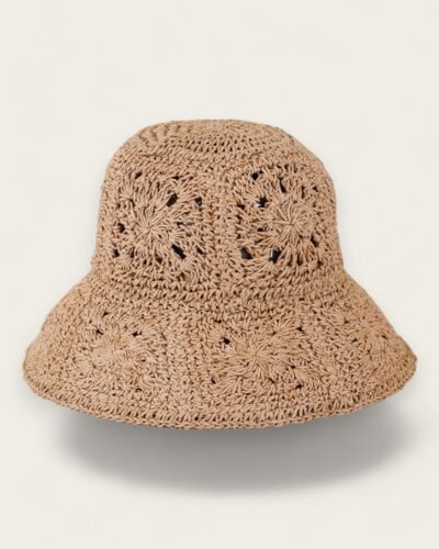 Straw Crochet Bucket Hat