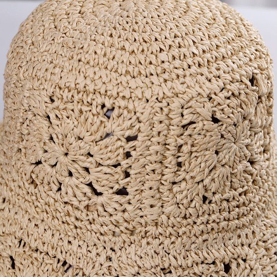 Straw Crochet Bucket Hat