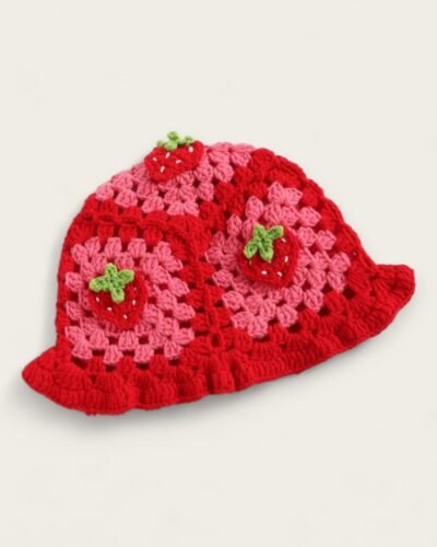 Strawberry Bucket Hat Crochet